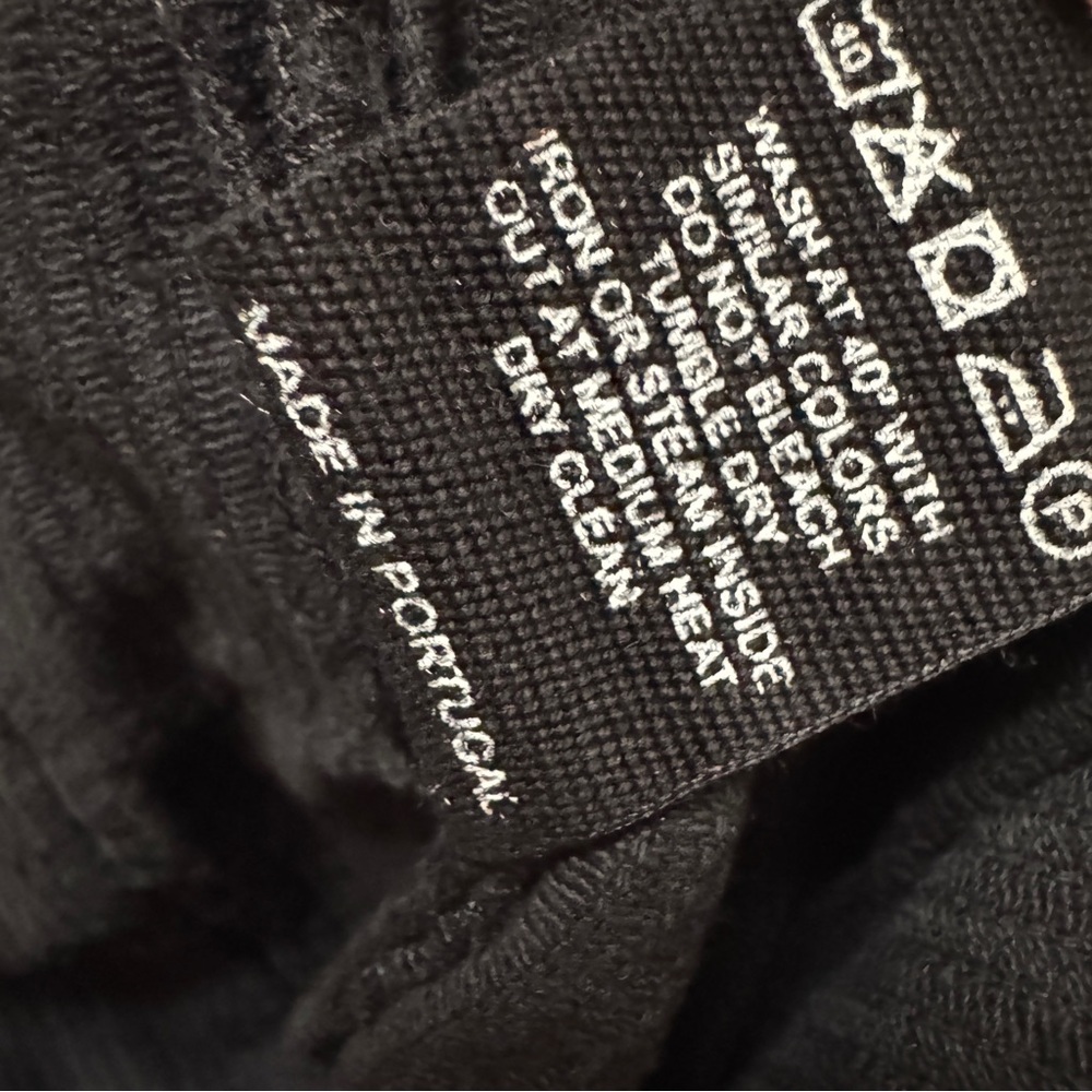 Baserange sz M Tajo Corduroy Pants Black Organic Cotton High Waist Straight - Picture 8 of 12